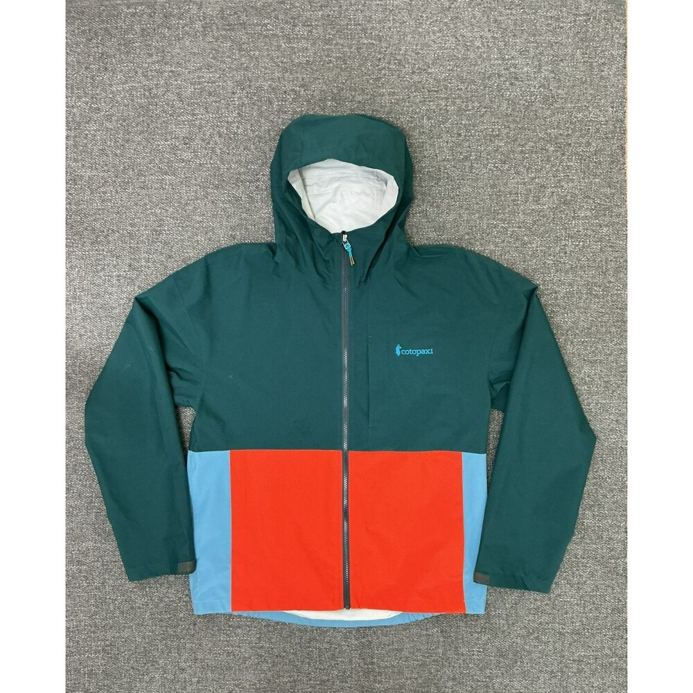 Cotopaxi Jacket Men sz M Cielo Rain Anorak Waterproof Hooded Pullover Colorblock